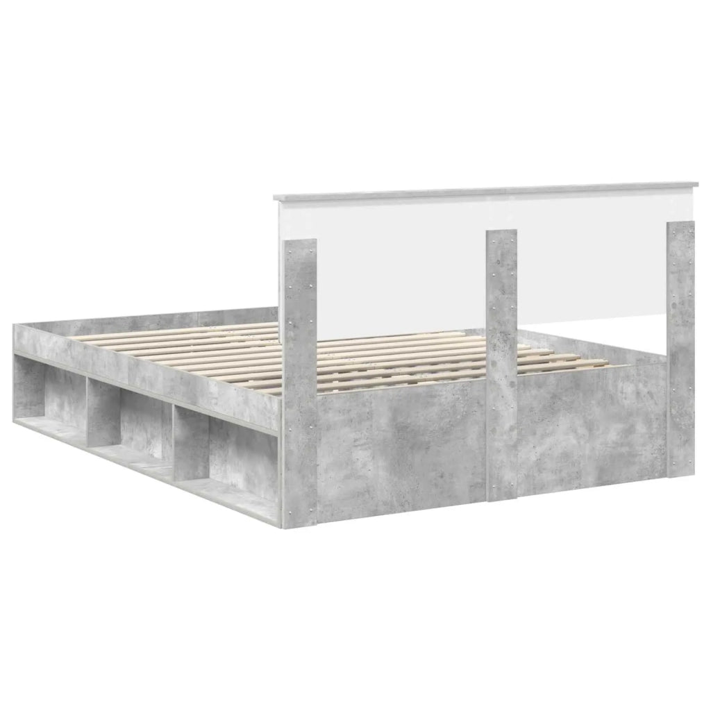 Struttura del letto-Giroletto-Rete del Letto Calcestruzzo 140 x 190 cm Legno multistrato