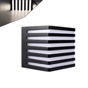 APPLIQUE LED CUBO IN ALLUMINIO NERO E PVC BIANCO LUCE NATURALE 4000K ILLUMINAZIONE MODERNA DA ESTERNO IP54 - DESIGN INNOVATIVO