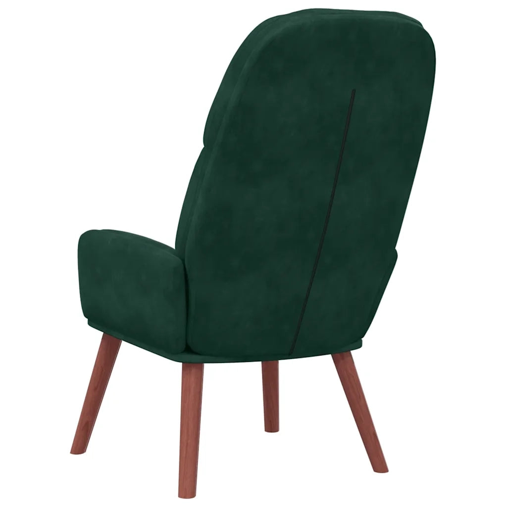 Sedia Relax Verde Scuro in Velluto 4102612