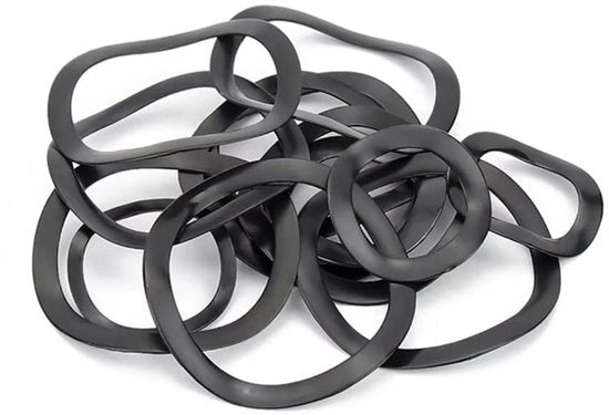 Compressioni in acciaio di carbonio - Set di molle e schijven per golfveren - Set di schijven per veer - Set di anelli di chiusura - Funzione di compressione - 200 pezzi - Resistente alle vibrazioni