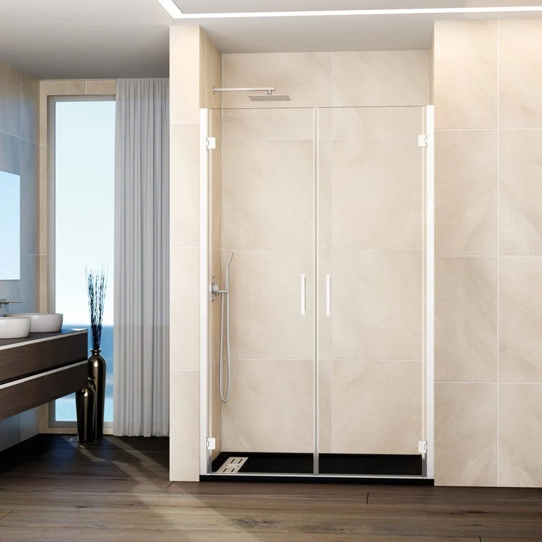 Box doccia frontale GLASS 2 porte battenti 105 cm (103-107; 50+50) cromo trasparente