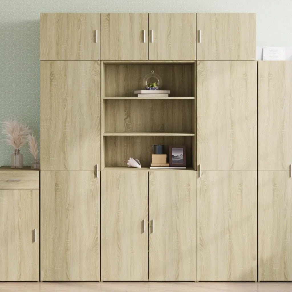 Credenza | Madia | Buffet da pranzo | Armadio da pranzo Rovere Sonoma 80x42,5x185 cm in Legno Multistrato