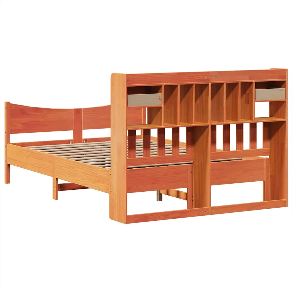 Giroletto senza Materasso Marrone Cera 150x200 cm Legno di Pino 3323376