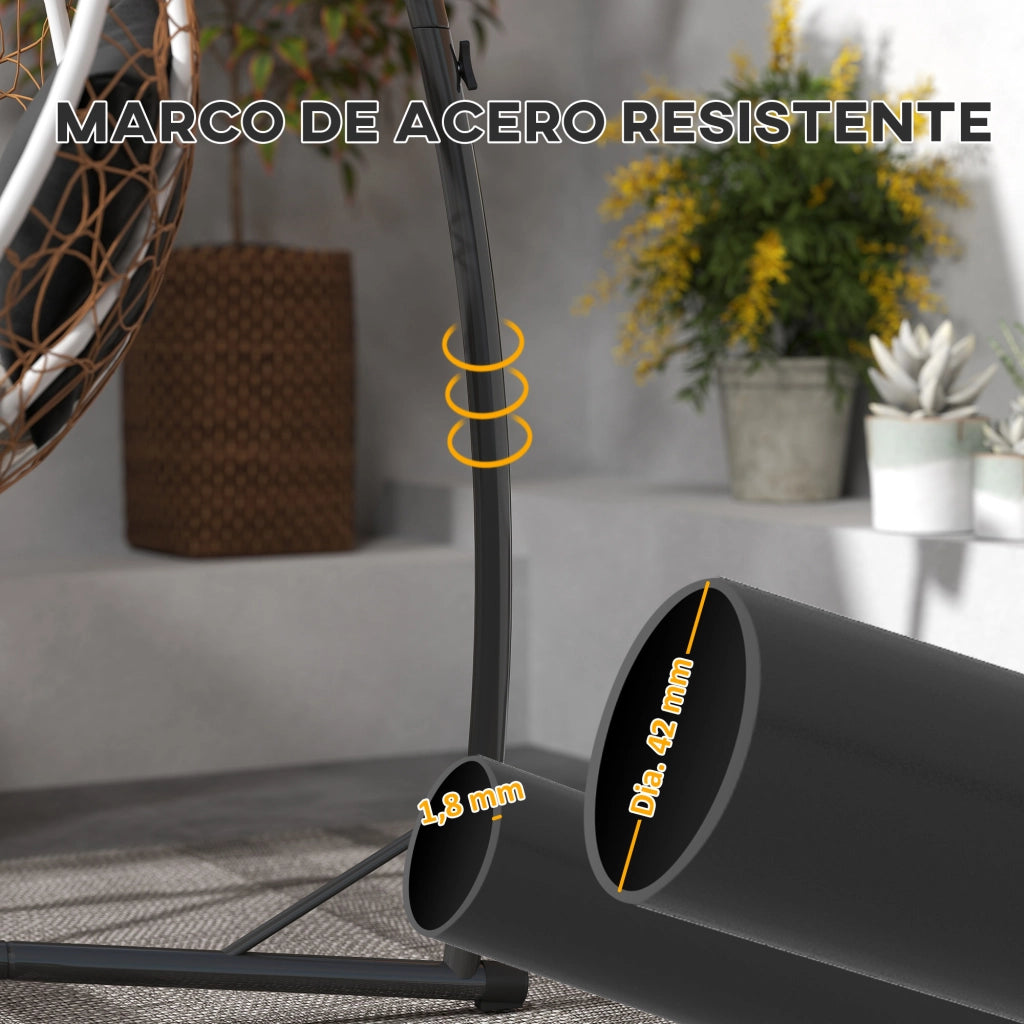 Sedia a Sospensione ¨C Minimal ¨C Nero, Acciaio