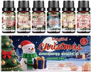 Essenze eteree per Natale, 6 x 10 ml, essenze eteree per candele, atmosfera natalizia per casa, essenze eteree, terapia aromatica per diffusore, idea regalo festivo