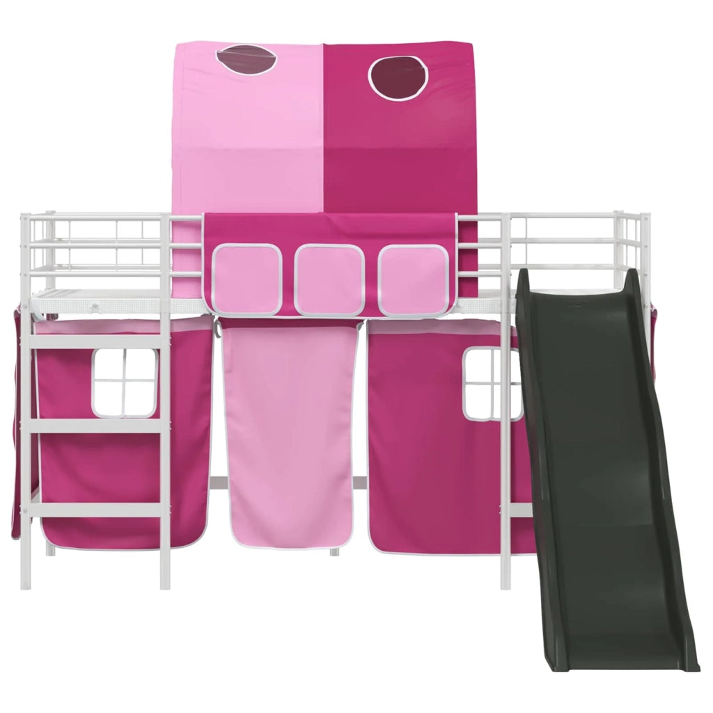 Struttura del letto loft per bambini Bianco e Rosa 90 x 190 cm 42020866