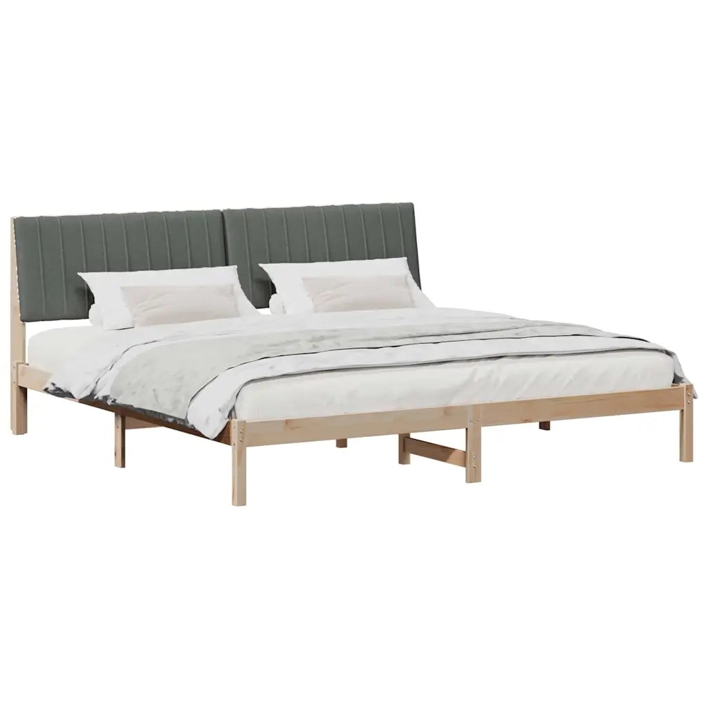 Struttura del letto-Giroletto Marrone 200 x 200 cm Pino massello 658056