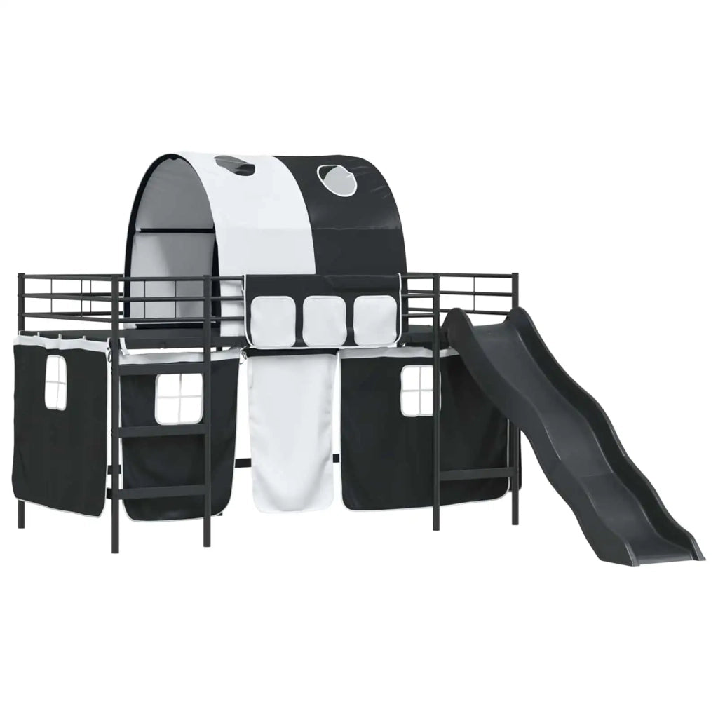Struttura del letto loft per bambini Nero 90 x 200 cm Metallo 42020832
