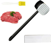 Hammer per carne da doppio taglio in acciaio inossidabile - resistente alla lavastoviglie - per carne di manzo pollo maiale - martelletto da carne con manico antiscivolo