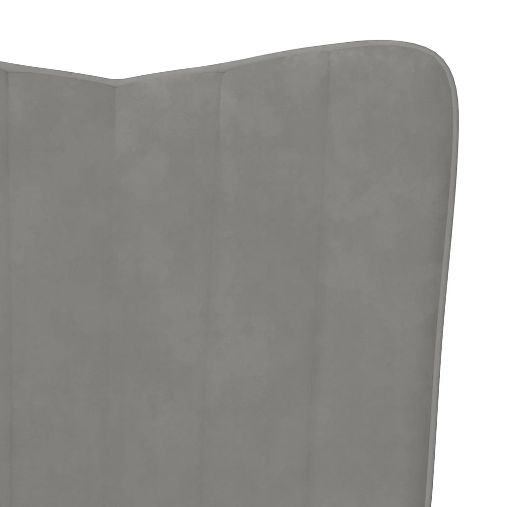 Sedia Relax Grigio Chiaro in Velluto 327677