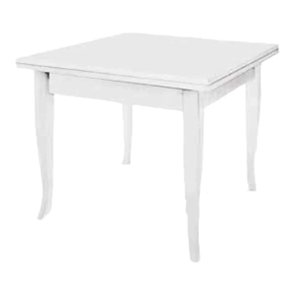 Tavolo con allunghe 90x90 libro bianco opaco (747) - Mobili 2G