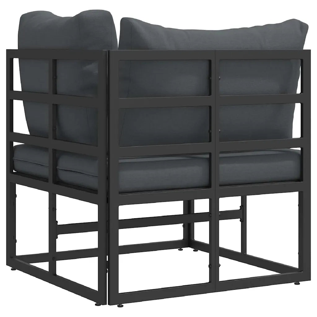 Mobili da Esterno Nero e antracite 71,5 x 71,5 x 71 cm Metallo 42008022