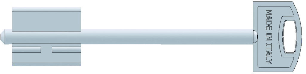 Securemme CHIAVE GREZZA PER PORTE BLINDATE Mod. I gambo mm. 60 5.00 pz