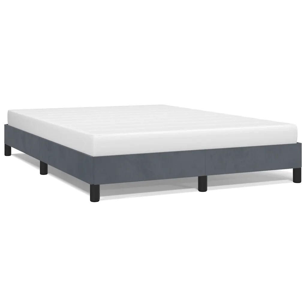 Struttura letto senza Materasso Grigio Scuro 137x190 cm Velluto integrale 347007