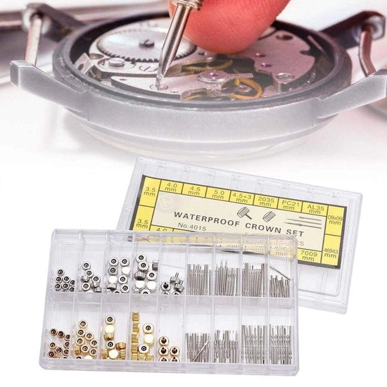 Componente di Cassetta dell'Orologio - Acqua-Resistente - Acciaio Inossidabile - Compatta - Diverse Dimensioni - Adatto per Orologiai - Componenti dell'Orologio