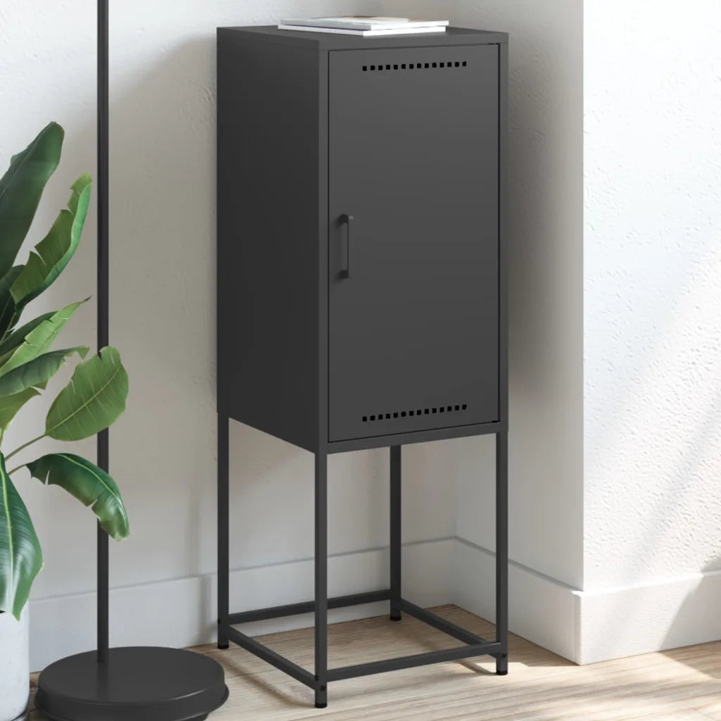 Credenza | Madia | Buffet da pranzo | Armadio da pranzo Nera 36x39x107 cm in Acciaio