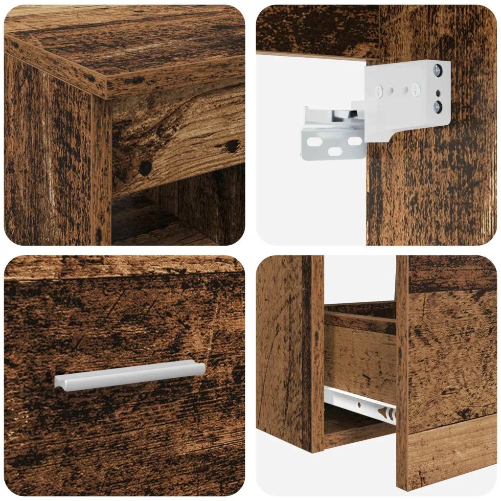 Set di Armadi da Bagno 3 pz Legno antico 49,5 x 41 x 63 cm 3405833