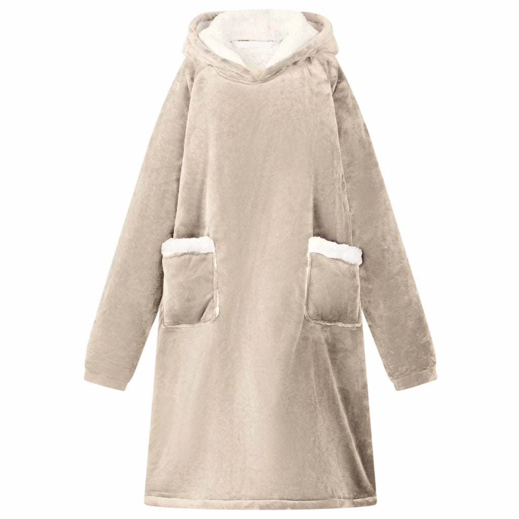 Felpa coperta Beige L Pile e Flanella CFW3200786