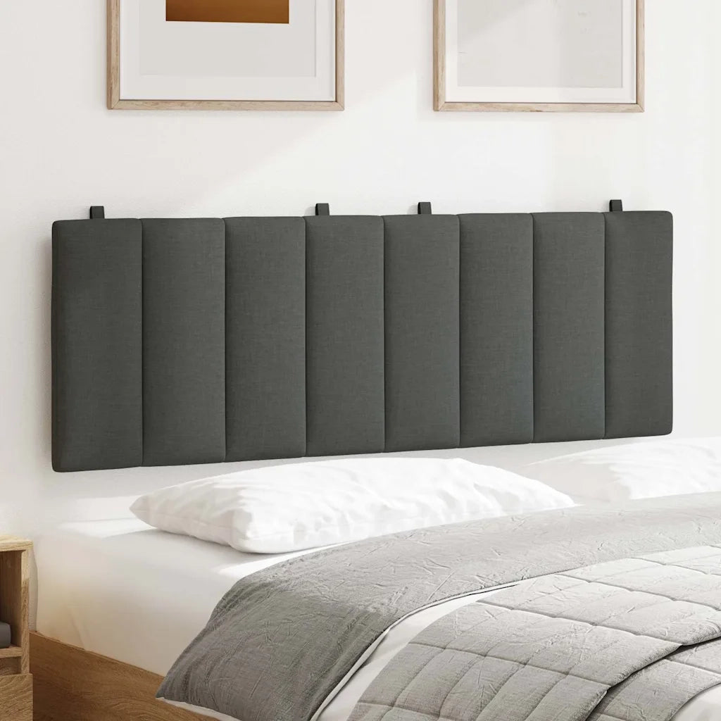 Cuscino Testiera Hanko Grigio Scuro 140 cm in Tessuto 4019164