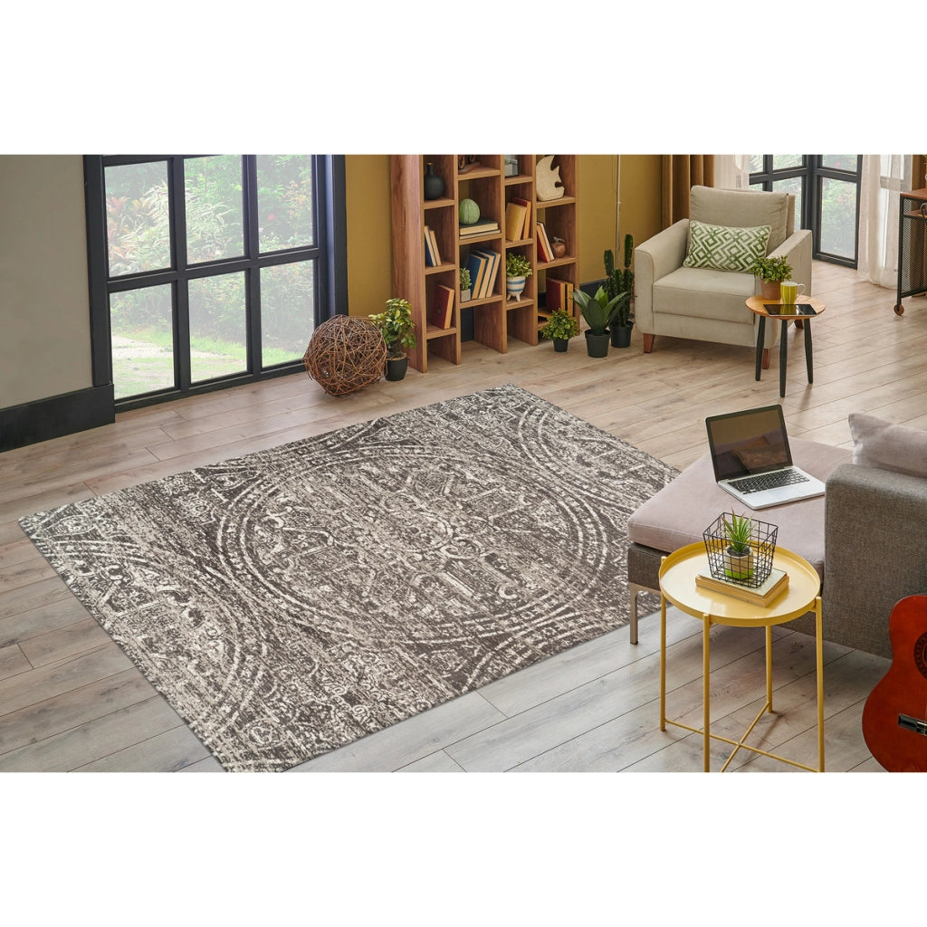 Tappeto Davis 400 grigio 160x230 cm con decoro orientale