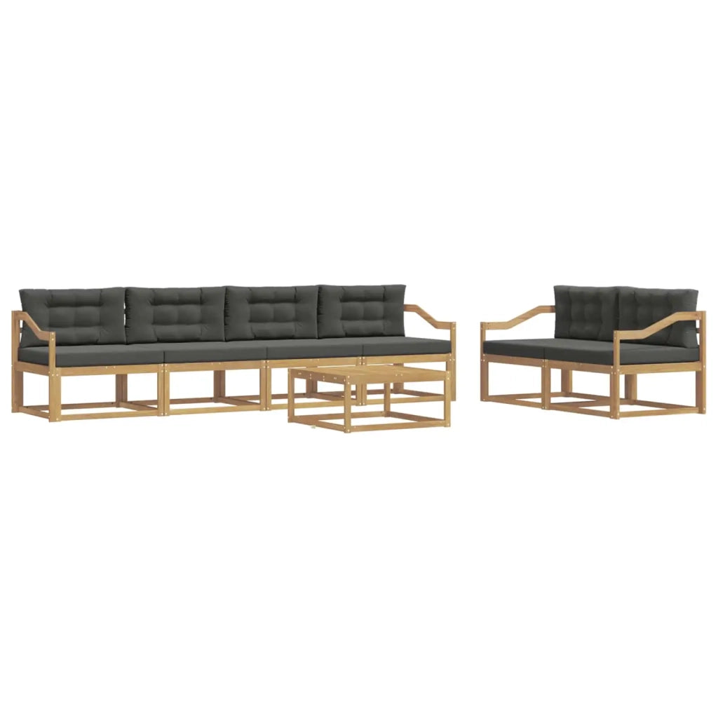 Set di divani da esterno 6 pz Bianco e Antracite 3386111