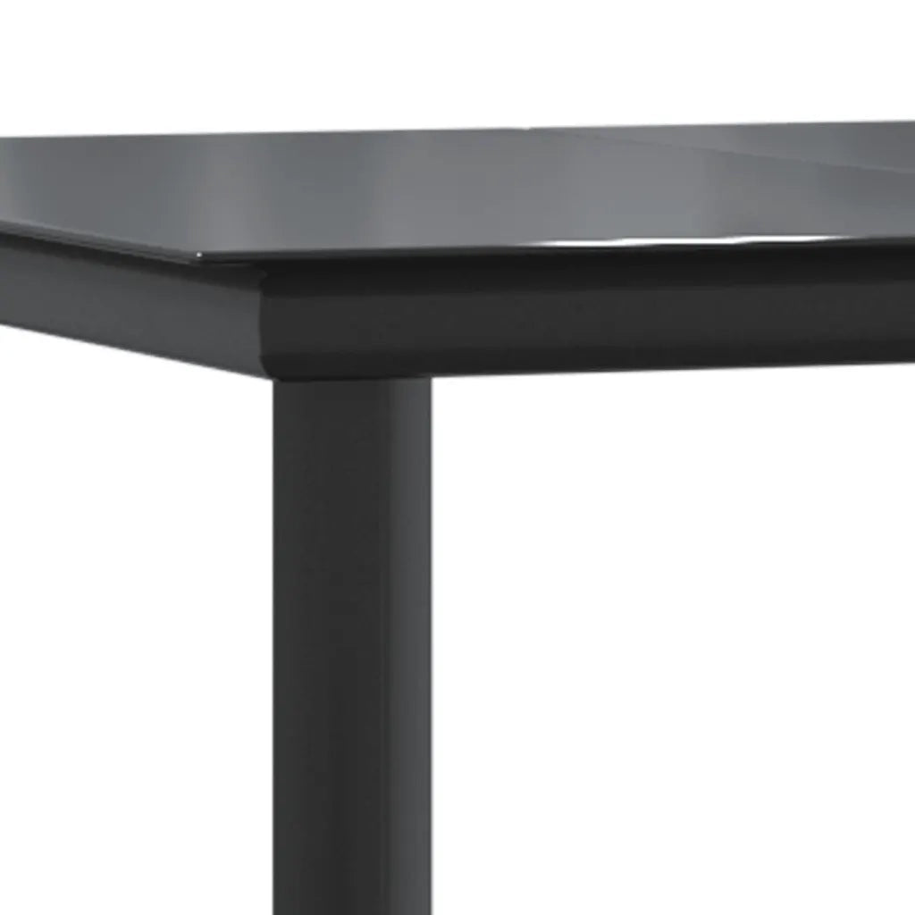 Set da Pranzo da Giardino 5 pz Nero con Cuscini in Polyrattan 3185098