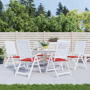 Cuscini per Sedia 6 pz Rossi 50x50x4 cm in Tessuto Oxford 314051