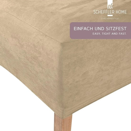 Stoel con Cuscino Flessibile in Pelle di Suède/Confezione di 4 Stoel Cuscini/Stoffa per Sedute Flessibili/Cuscini per Sedute con Cintura Elastica/Cuscini per Sedute Eleganti