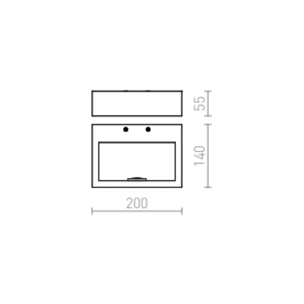 Faretto NEMAN da parete nero 230V LED 10W 3000K