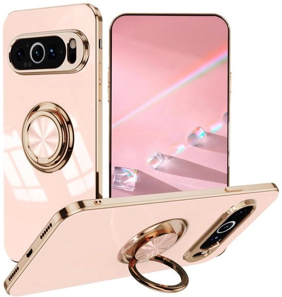 Tastiera Schoccorientata - Copertura TPU - Materiale Siliconico - Dimensioni Standard - Colore Rosa Chiaro - Finitura Elegante in Galvanica - Protezione per Smartphone