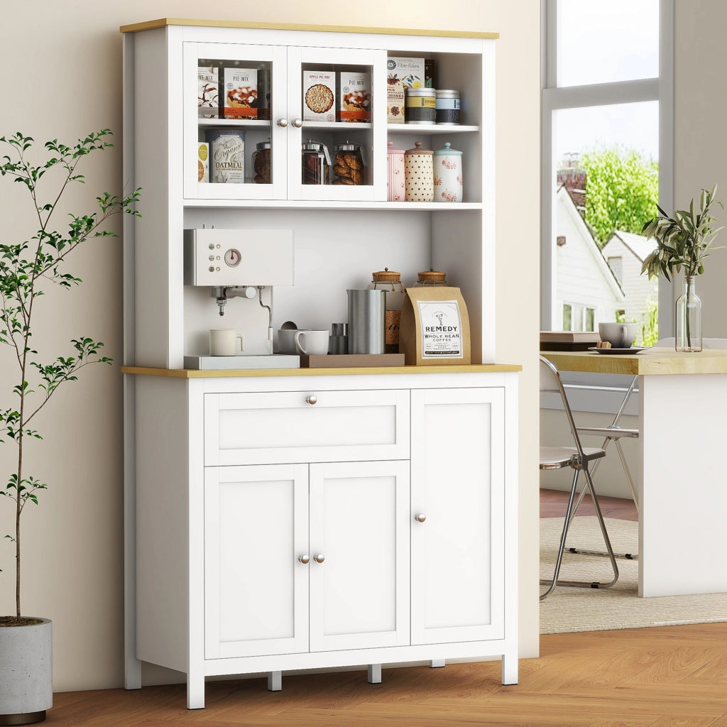 Armadio Cucina con Cassetti e Scaffali Regolabili ¨C Minimal ¨C Bianco 100x40x180 cm