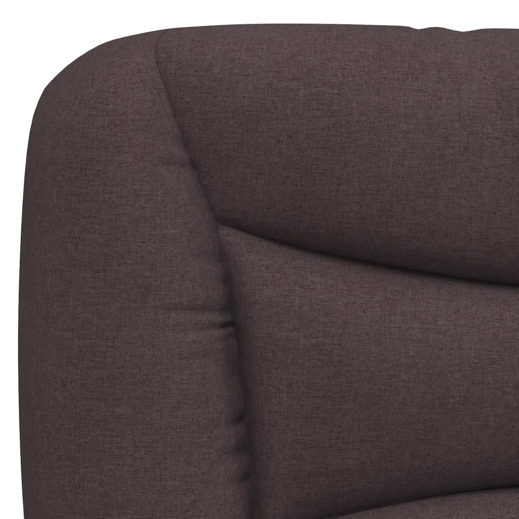 Letto con Materasso-Struttura Letto con Materasso Hvar Marrone Scuro 100x200 cm in Tessuto