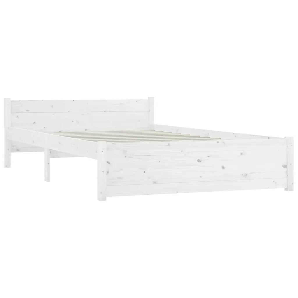 Letto matrimoniale | Letto per adulti | Giroletto con Cassetti Bianco 140x200 cm