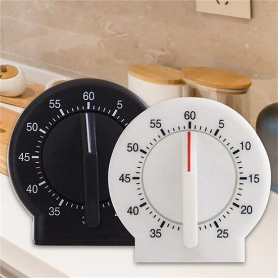 Timer a due pezzi per studio - 1 & 5 & 60 minuti - per bambini e studenti (Nero/Bianco)