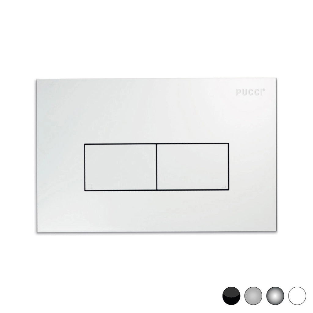 PLACCA PER CASSETTA INCASSO PUCCI ECO 2 PULSANTI LINEA MOD.2014- Cromo- PUCCI- pezzi 1