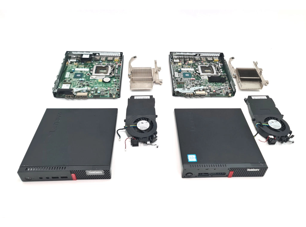 2 PC per Ricambi Lenovo ThinkCentre M910q Tiny No Processore No Ram No Disco con Scheda Madre e Case