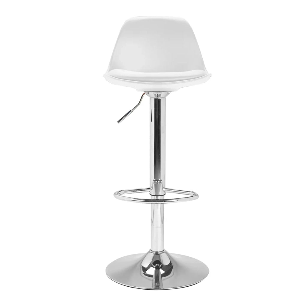 IDMarket - Set di 2 sgabelli da bar design bianchi KARL