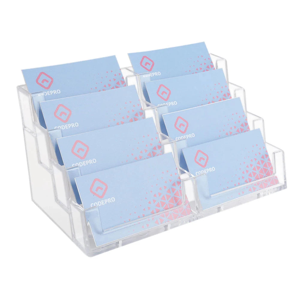 Espositore Porta biglietti da visita 8 tasche da banco