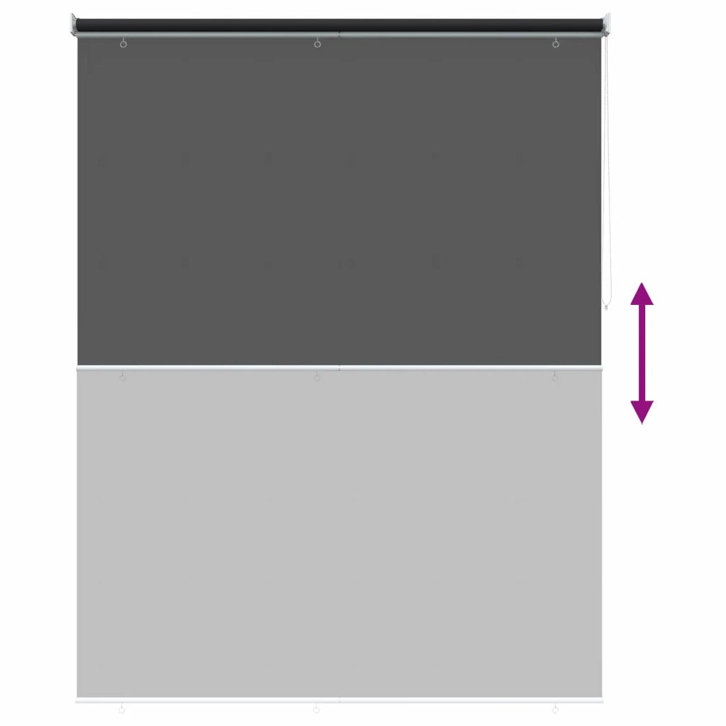 Voletta a rullo con protezione UV Nero 180 x 230 cm Poliestere 42041262