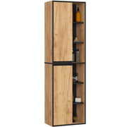 Colonna bagno sospesa VAMI Rovere Craft, Nero 50 cm 2 ante 50x30x170 cm