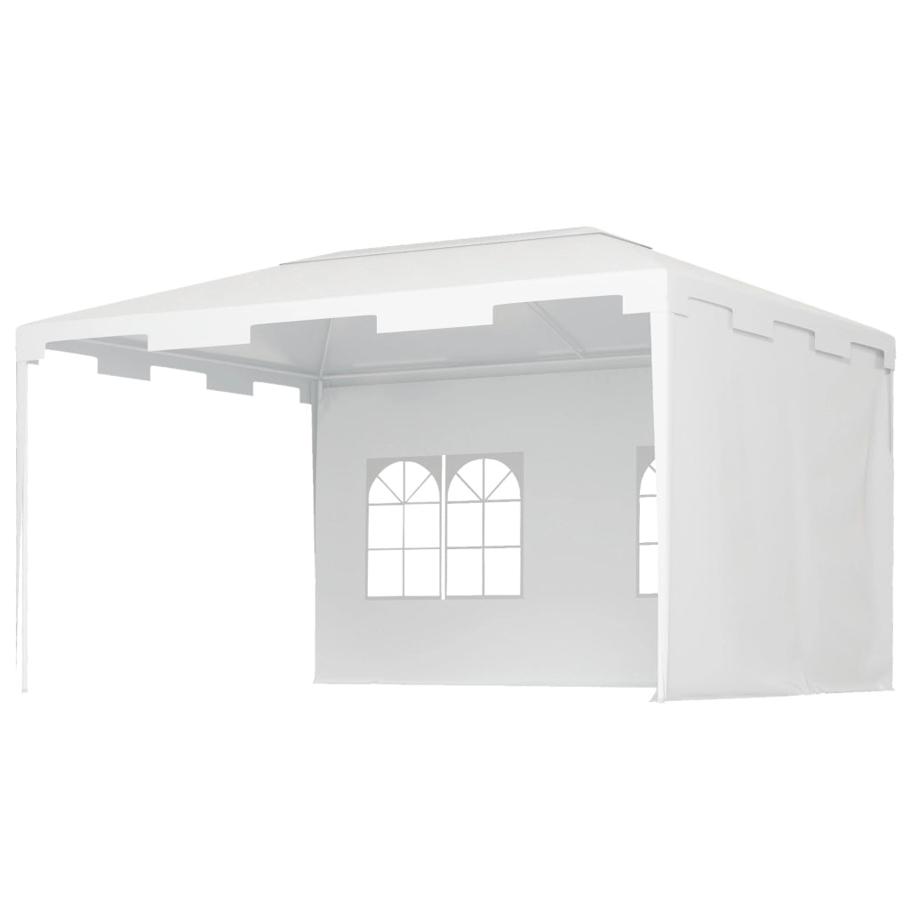 Gazebo Giardino 395x295x255 cm Sgonfiabile Esterno con 2 Finestre Anti-UV per Terrazza Patio Bianco ¨C zephmum