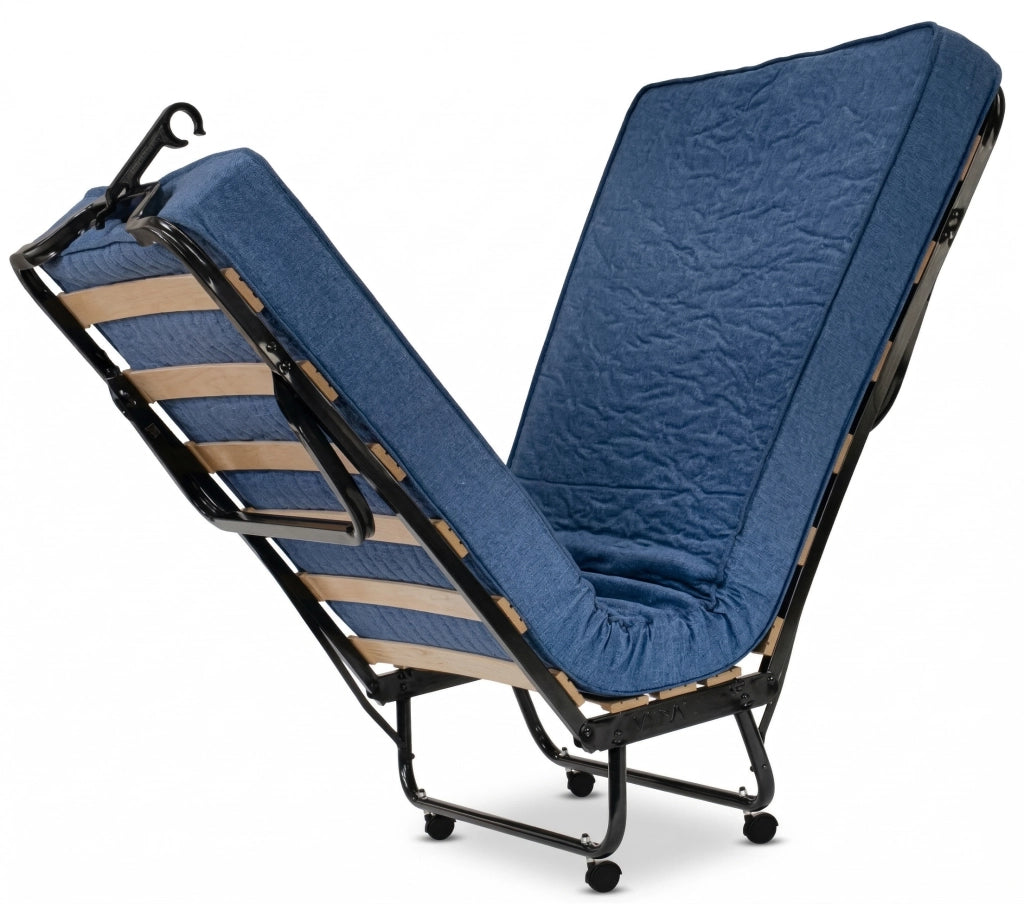 Brandina Pieghevole Professionale 80x200 con 15 Doghe e Materasso H10 cm inverno/estate Misura: 80x200 Fuori misura
