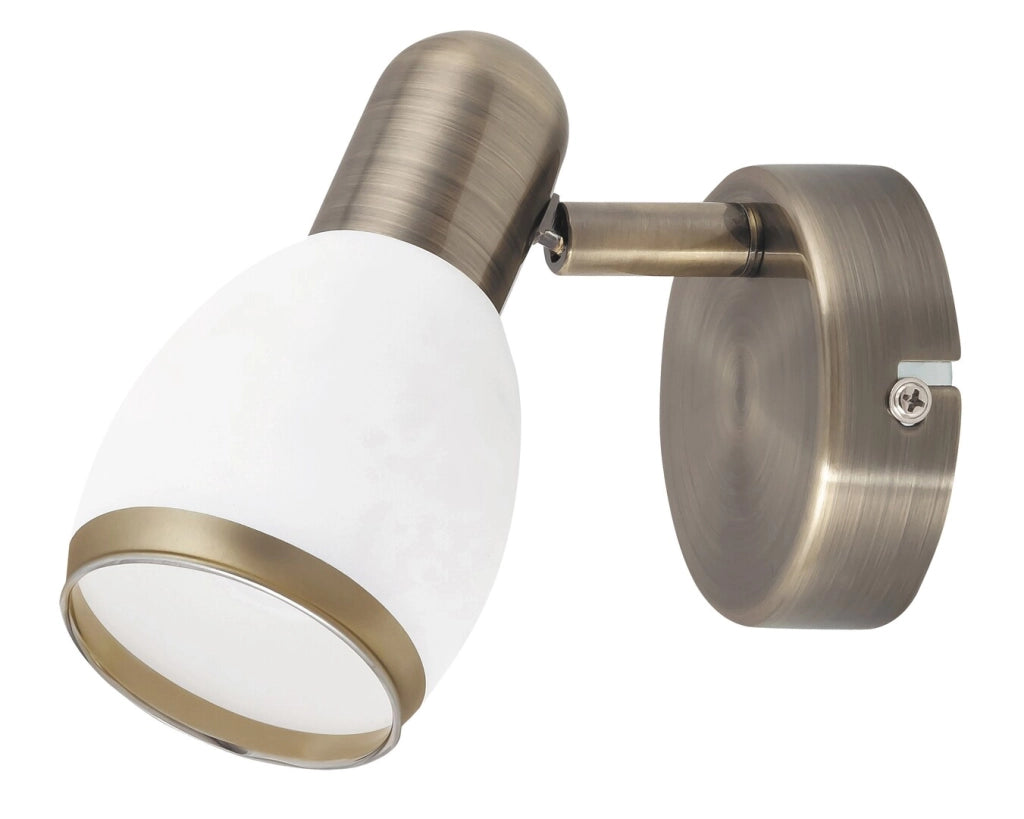 Applique moderna Rabalux Elite bronzo/bianco E14 1 luce