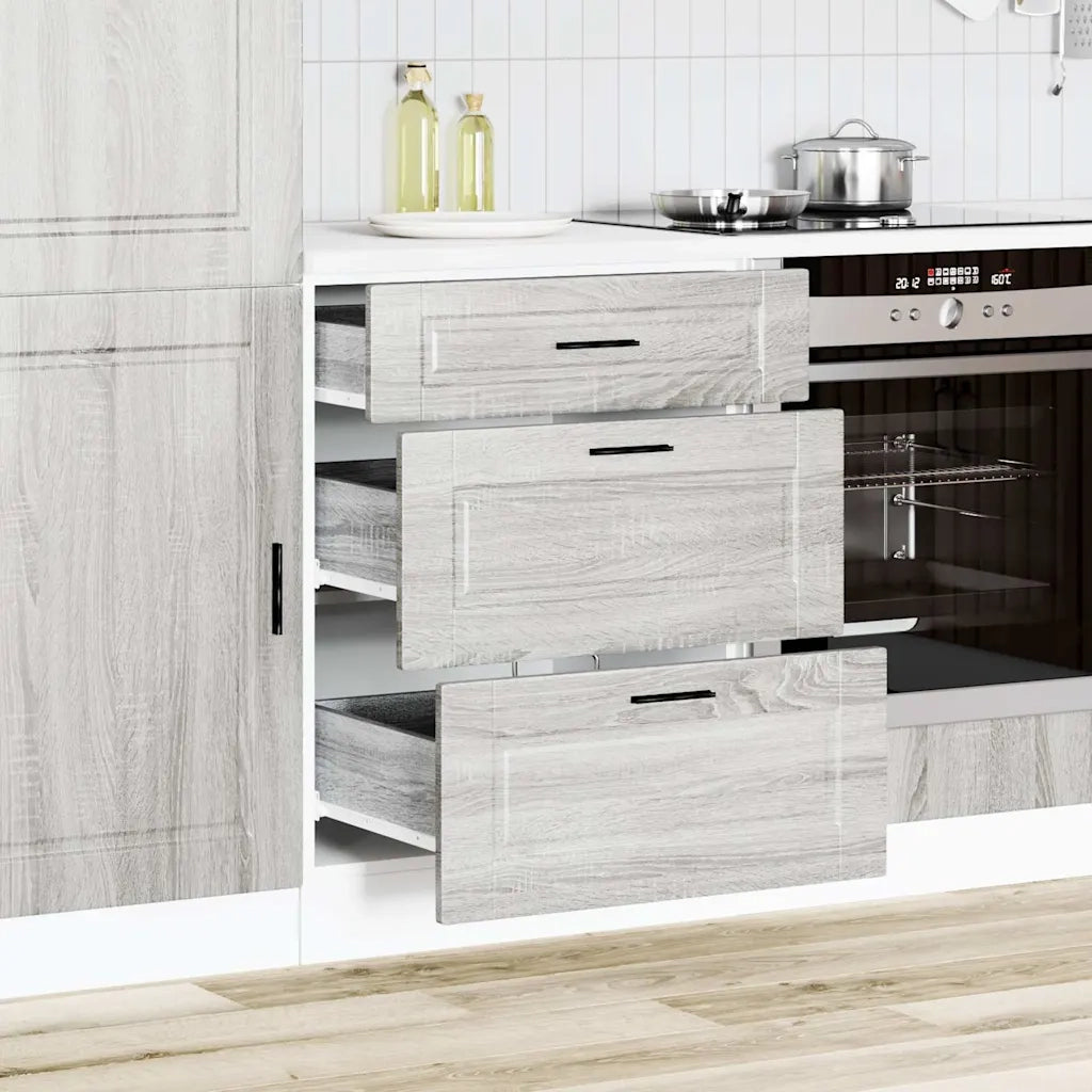 Base da Cucina-Mobile Base da Cucina Porto Grigio Sonoma in Legno Multistrato 495597