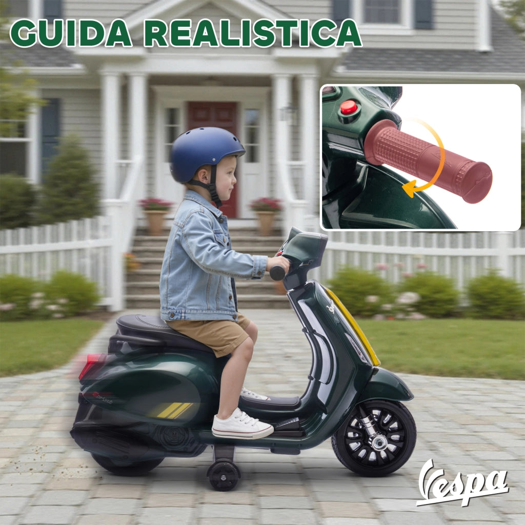 Moto Elettrica per Bambini ¨C Minimal ¨C Verde Scuro