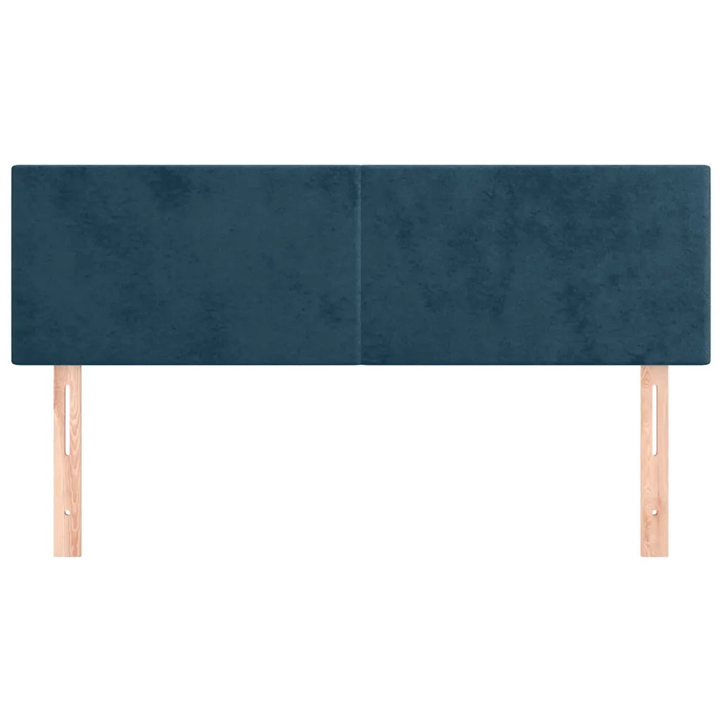 Testiera | Testata Blu Scuro 144x5x78/88 cm in Velluto