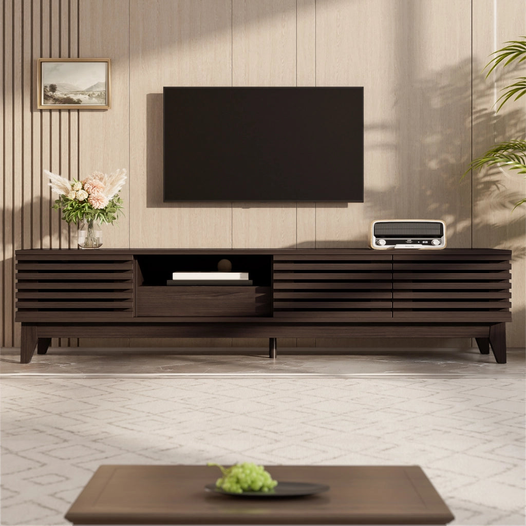 Cassettiera per TV Natural con pannello in truciolare; lunghezza 170 cm