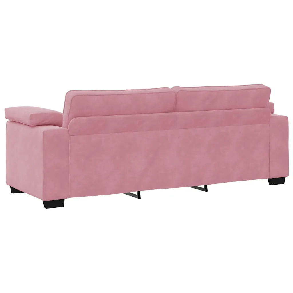 Set di Divani 3 pz con Cuscini rosa in Velluto 3324670