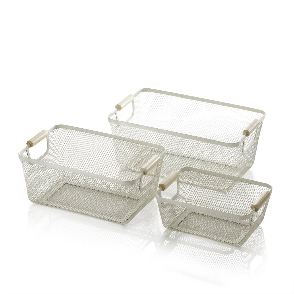 Set 3 cesti PIKOA bianco