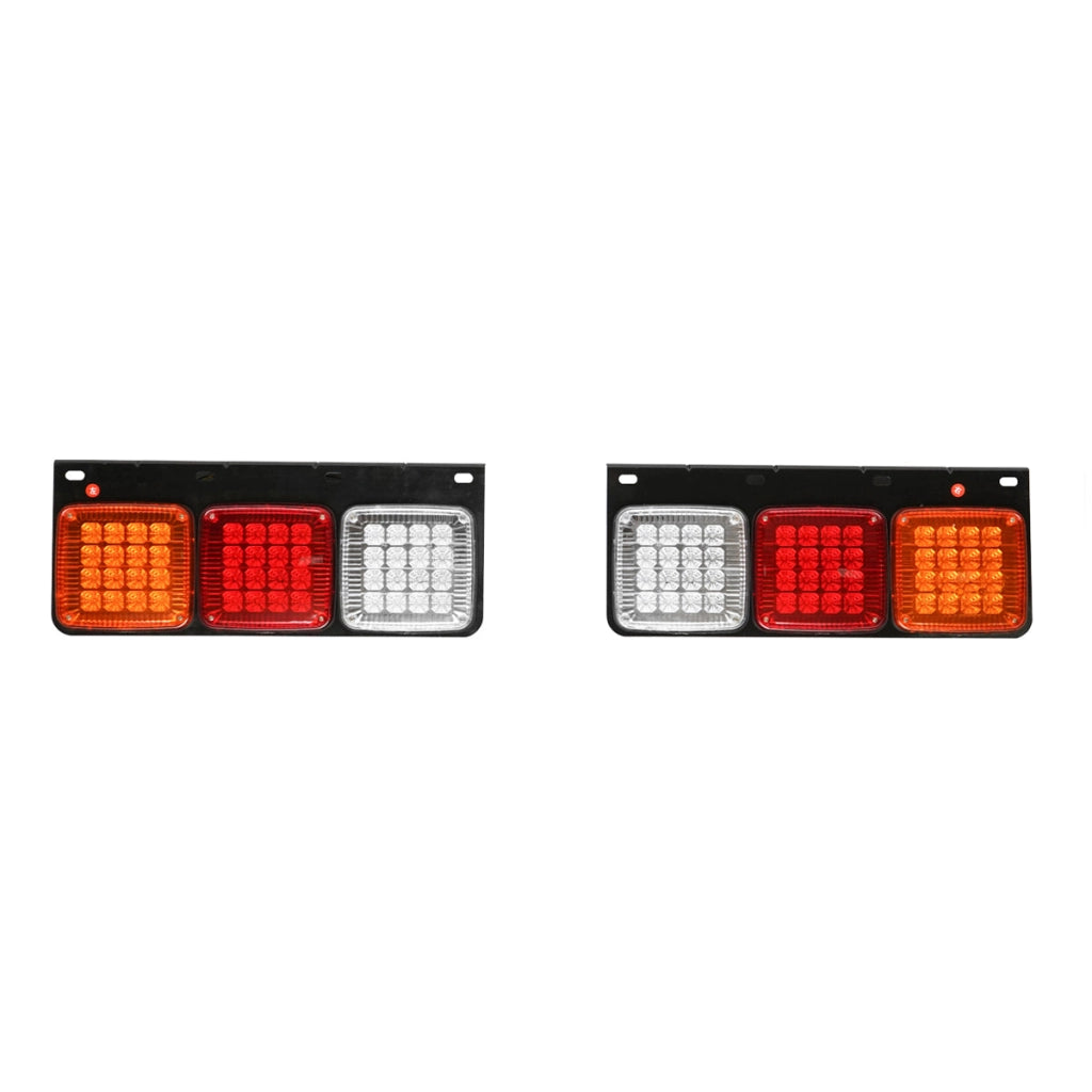 Set di lampi posteriori per camion con LED, 500x200 mm, 24V, Breckner Germany.